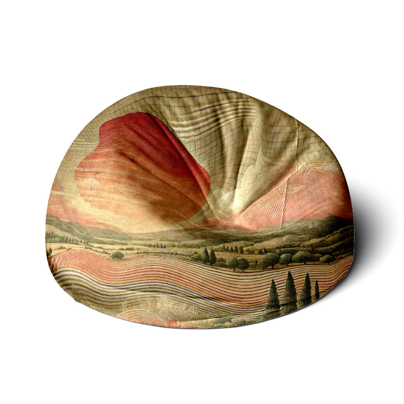 Linen Texture Printed Bean Bag