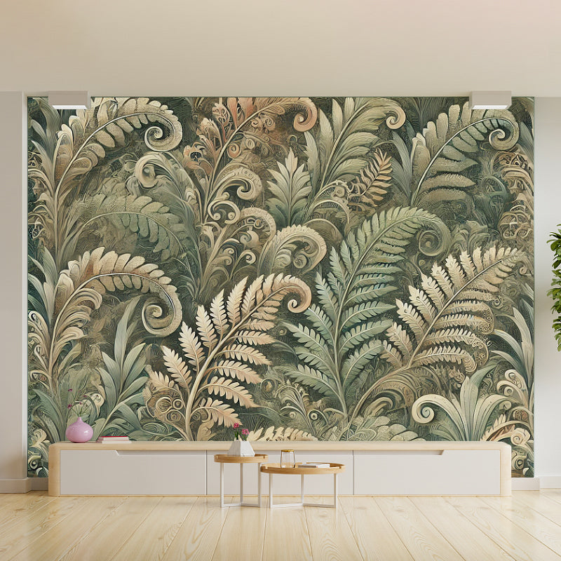 Floral & Leaf Printed Accent Wall