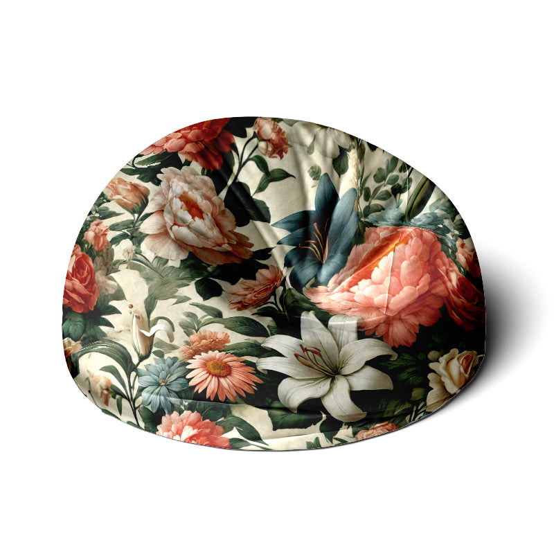 Bean Bag with Floral & Leaf Prints - 28" Relaxation Seat