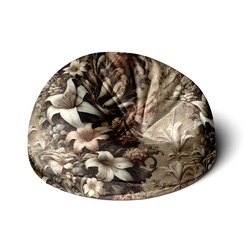 Bean Bag with Floral & Leaf Prints - 28" Relaxation Seat