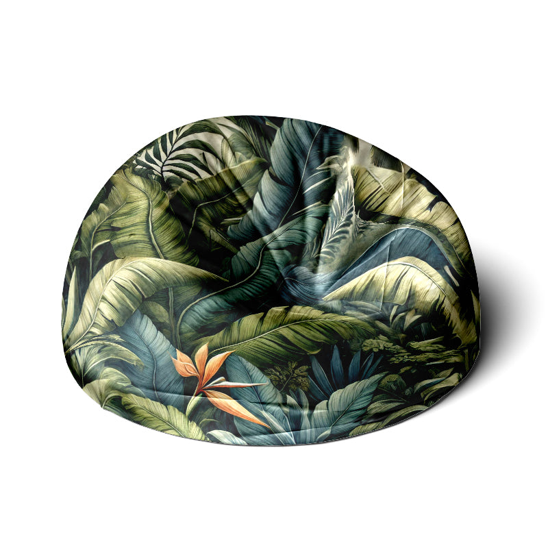 Bean Bag with Floral & Leaf Prints - 28" Relaxation Seat