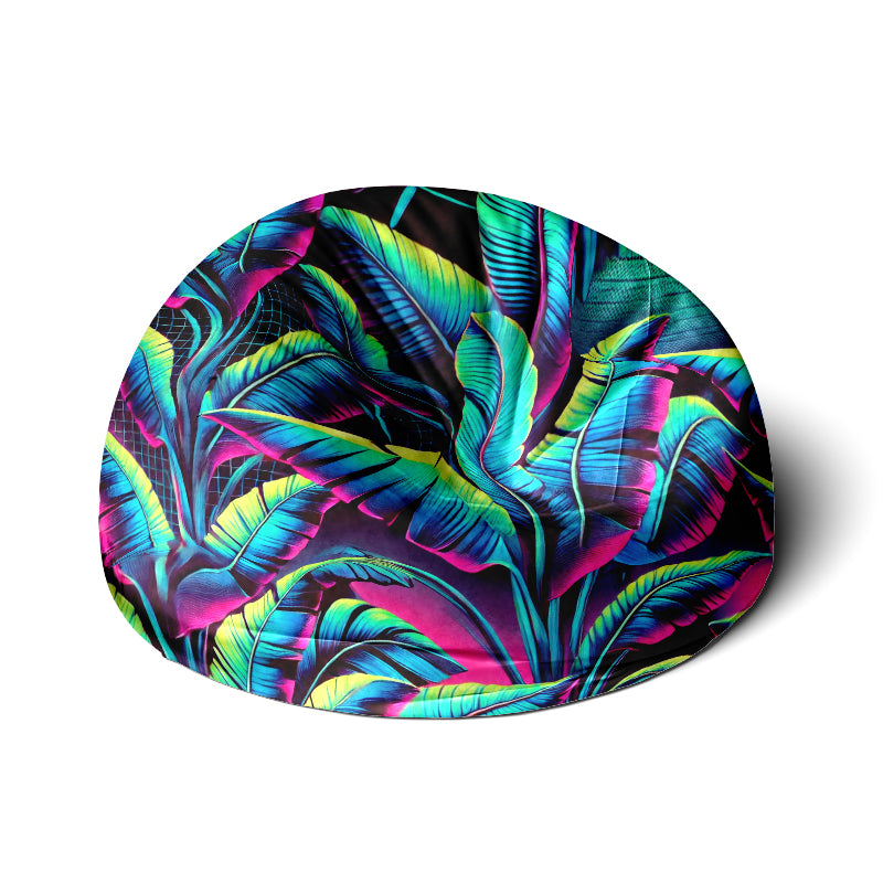 Bean Bag with Floral & Leaf Prints - 28" Relaxation Seat