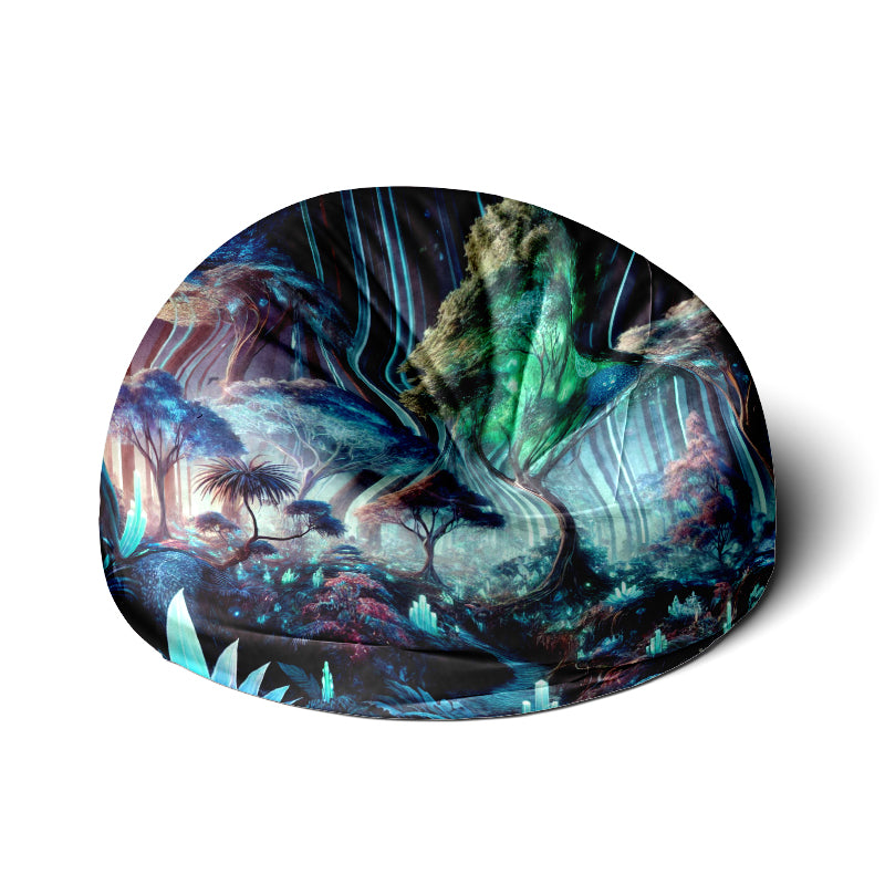 Bean Bag with Forest-Themed Prints - 28" Nature-Inspired Comfort